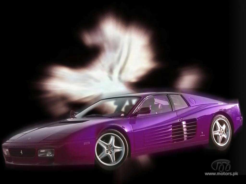 ferrari testarosa purple wallpaper